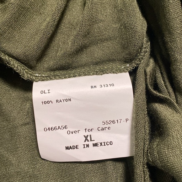 B Design XL Hunter Green Open Front Cardigan 3/4 sleeves 100% Rayon Soft & Comfy - Picture 10 of 10